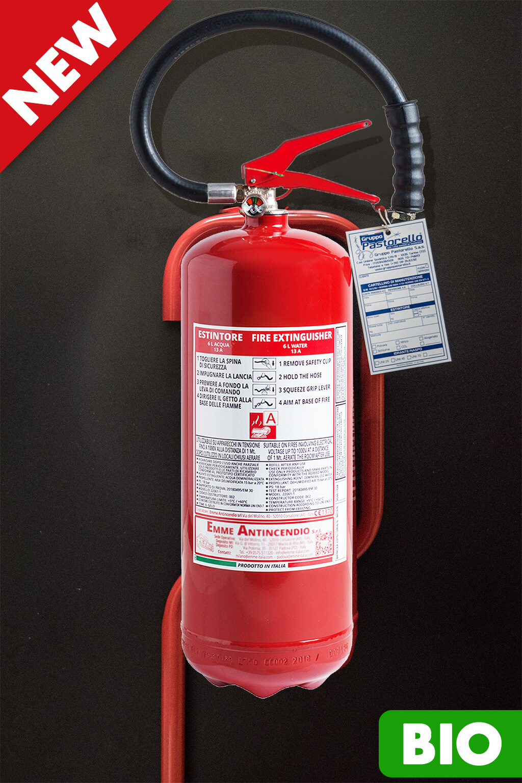 Estintore idrico da 6 lt.